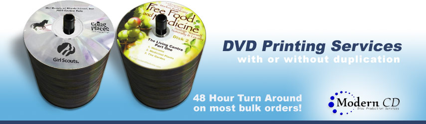 DVD Printing services. Custom Printed dvds with your logo, graphic or text. Request a quote today for your DVD Printing project.