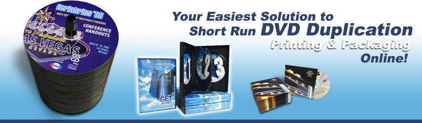 Easy, Fast, Professional Short Run dvd duplication, printing and packaging services. Simple 3 step ordering process so you can get your job started fast!